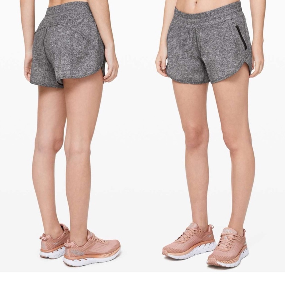 Lululemon Tracker Short V Sz  4 In Heather Lux Multi Black